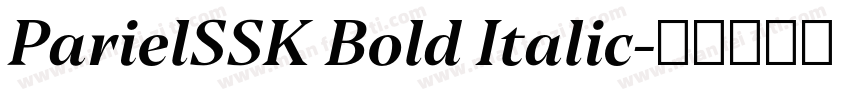 ParielSSK Bold Italic字体转换